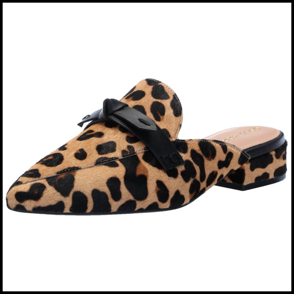 Pointed Toe Mules with Knotted Bow Detail, Padded Liner, 25mm Heel